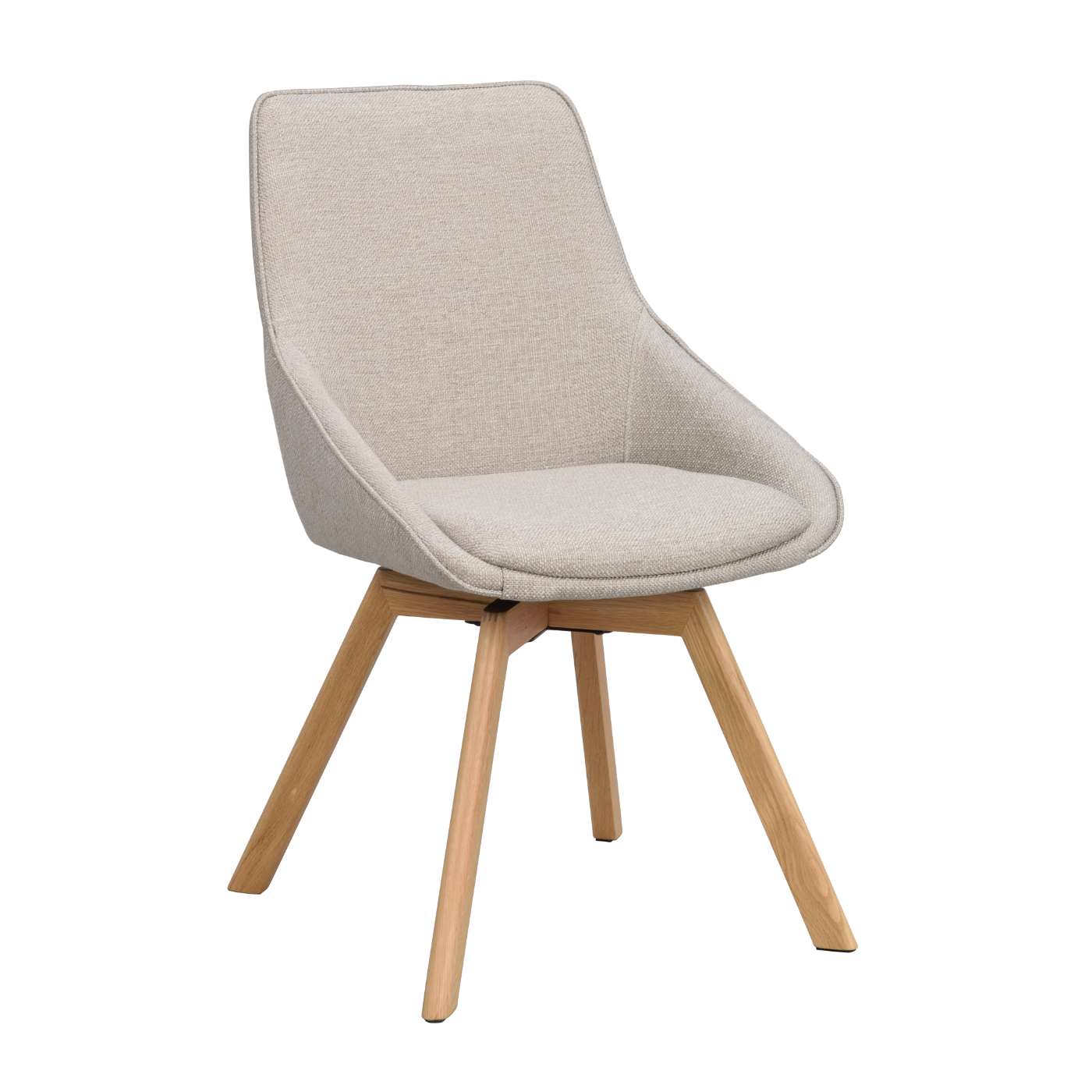 Alison tuoli lakattu tammijalka / beige kangas