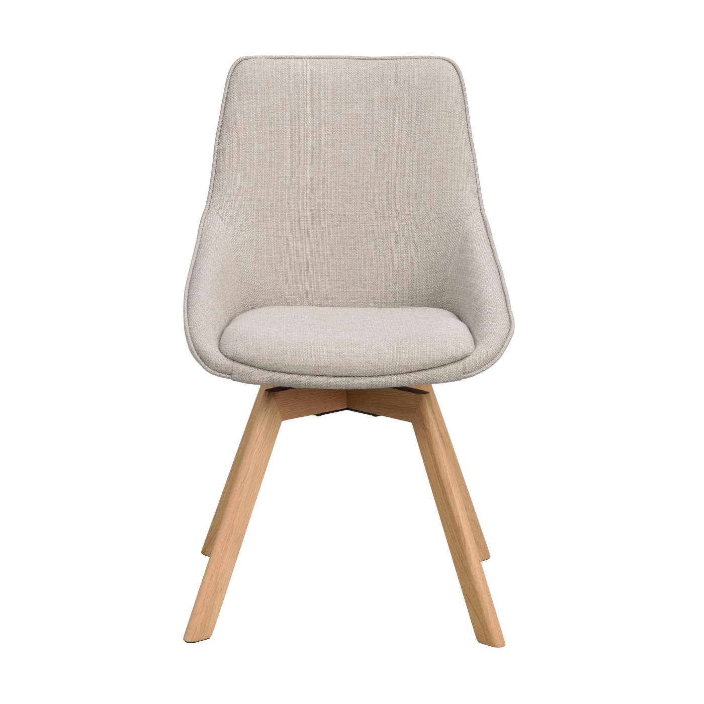 Alison tuoli lakattu tammijalka / beige kangas - Image 3