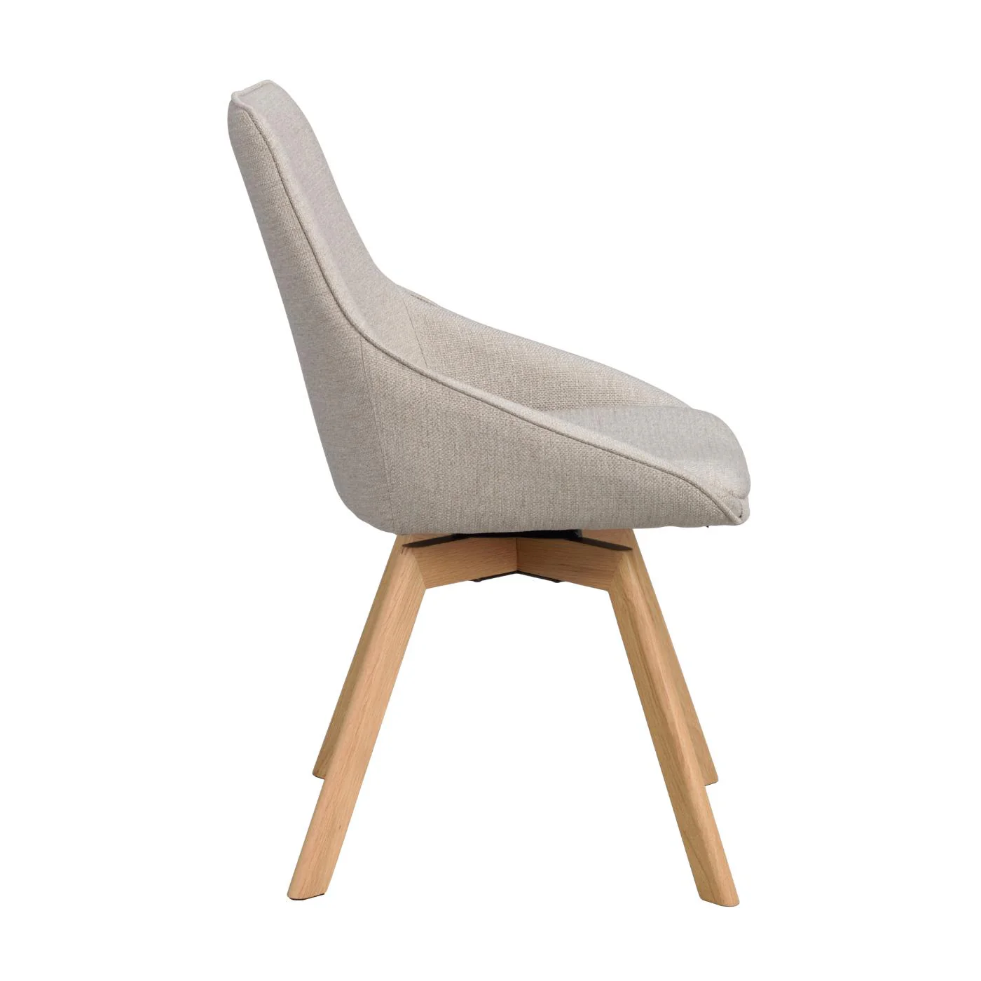 Alison tuoli lakattu tammijalka / vaalea beige kangas - Image 4