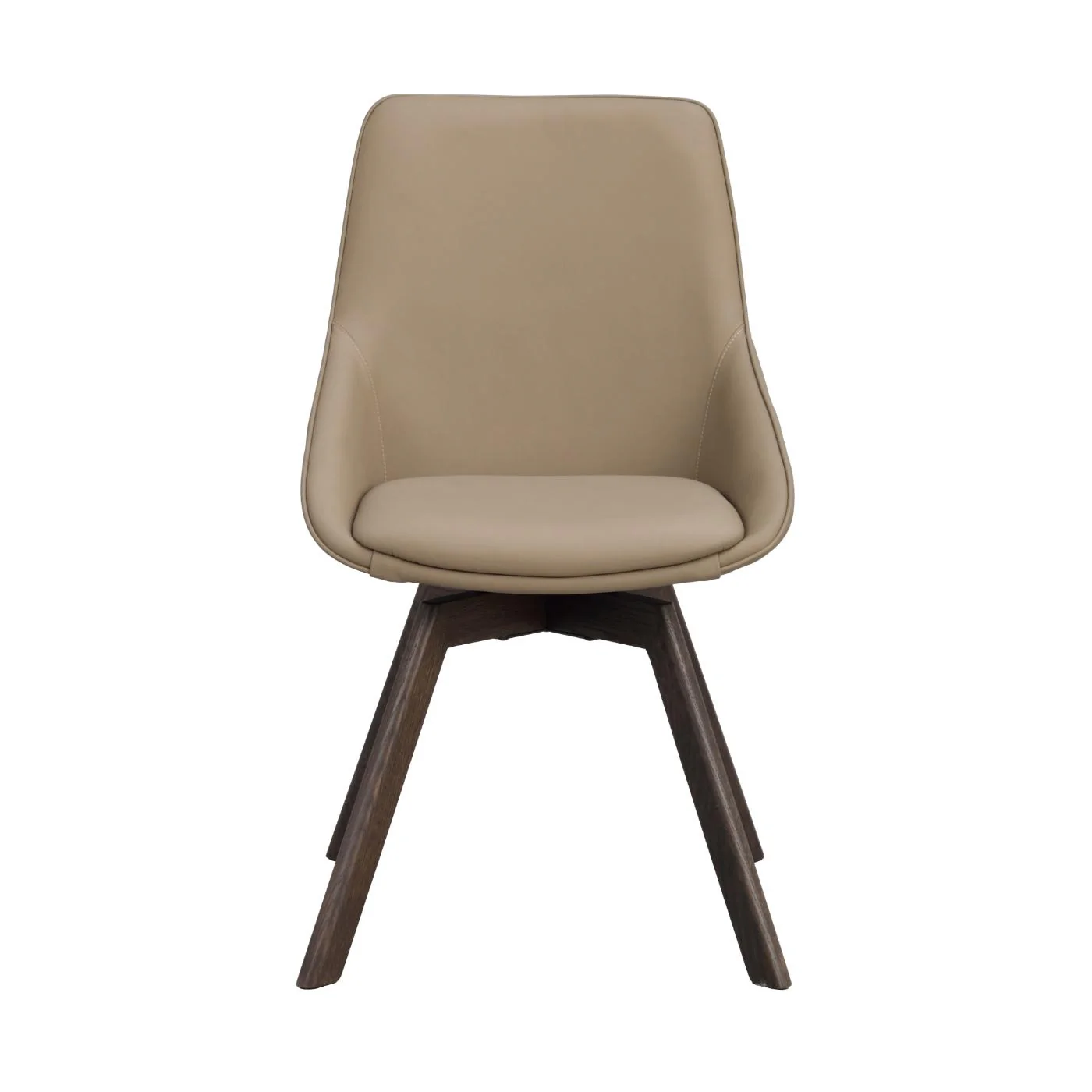 Alison tuoli ruskealakattu tammijalka / beige nahka - Image 2