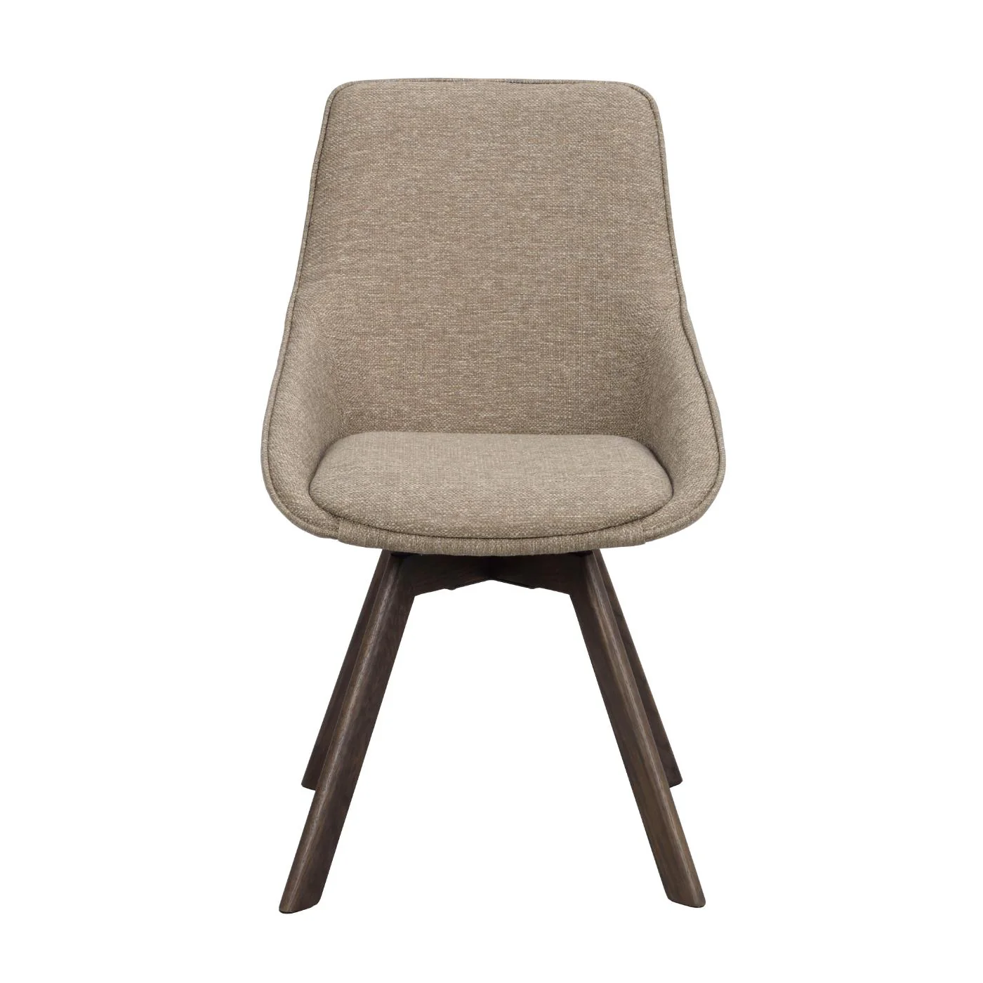 Alison tuoli ruskealakattu tammijalka / tumma beige kangas - Image 3