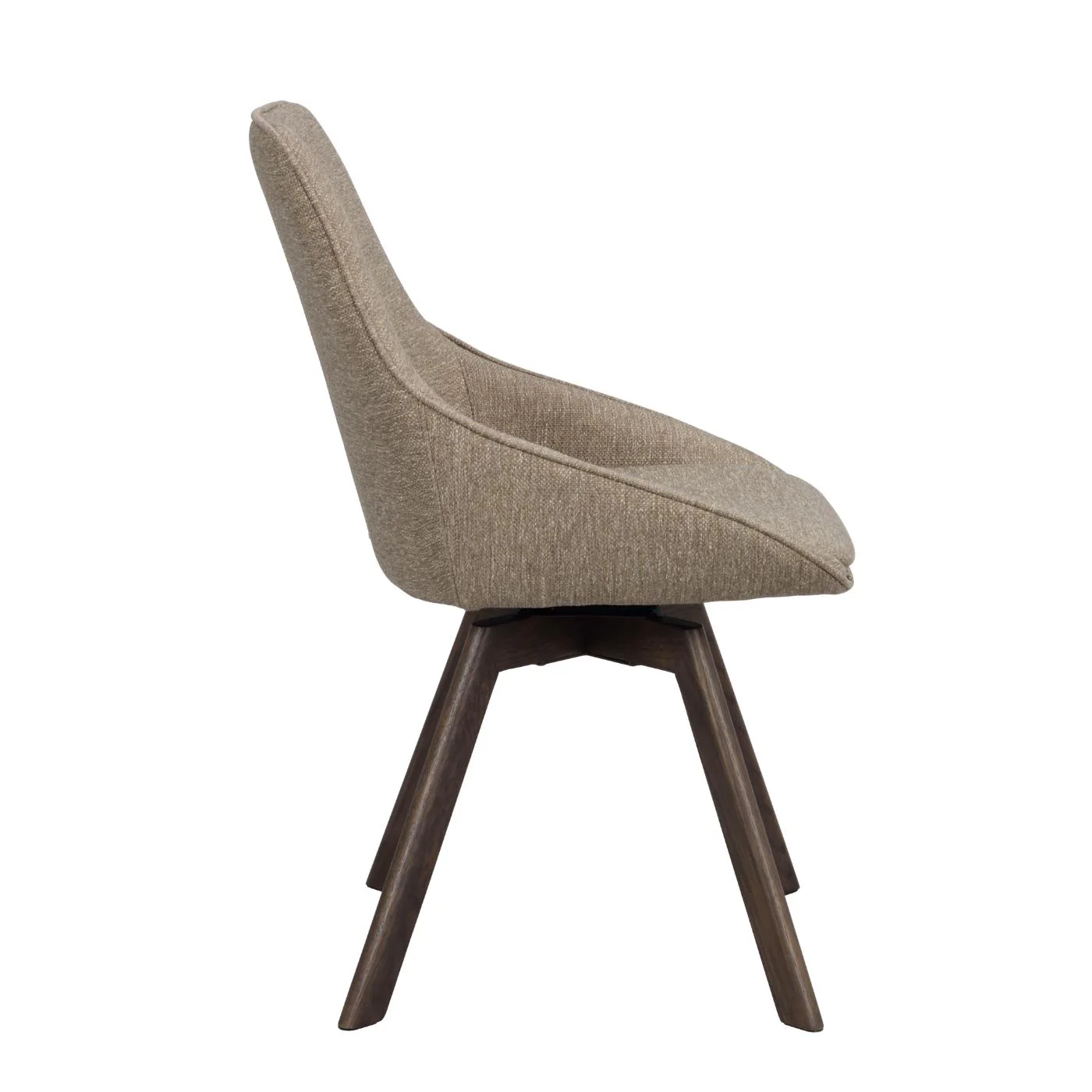 Alison tuoli ruskealakattu tammijalka / tumma beige kangas - Image 4