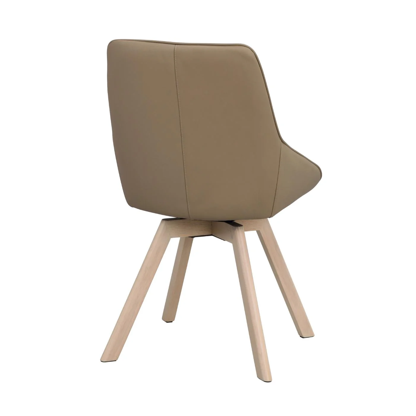 Alison tuoli valkolakattu tammijalka / beige nahka - Image 5