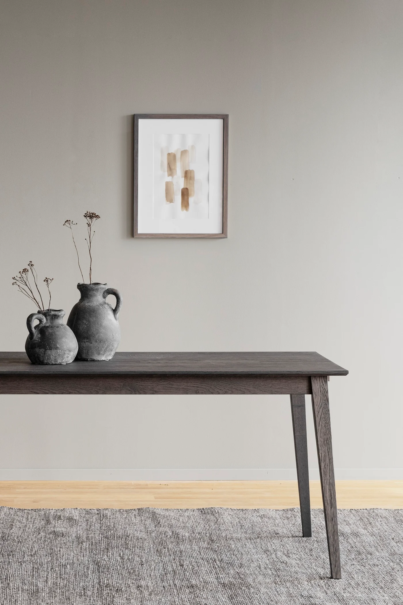 Filippa ruokapöytä 180x90 cm, tummanruskea lakattu tammi - Image 4